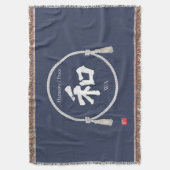 Couverture Harmony & Peace – Japanese Kanji Throw Blanket (devant Vertical)