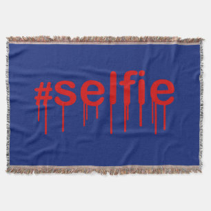 Couverture Hashtag Selfie Drooling Typography sur Blue