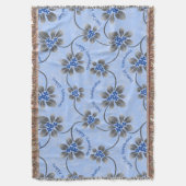 Couverture Hawaiian Holly Hanoukka Blue Floral (devant Vertical)