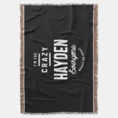 Couverture Hayden Nom personnalisé Cadeau Anniversaire (devant Vertical)