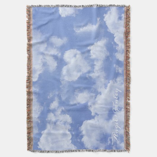 Couverture Heart Cloud Ciel mignon Moderne Lovely Light Blue (devant Vertical)