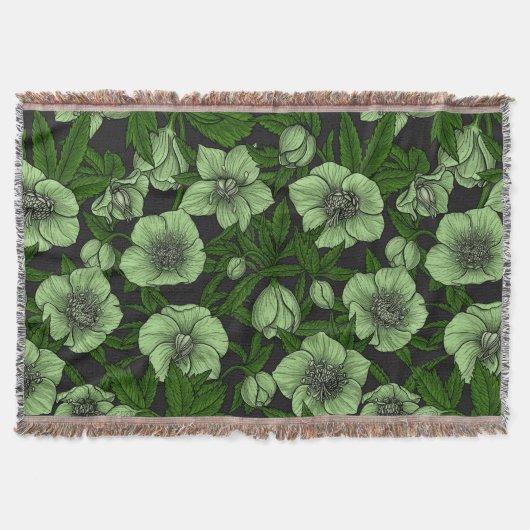 Couverture Hellebores blancs avec feuille (Devant)
