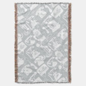 Couverture Hello Grey White Vintage Téléphone Motif (devant Vertical)