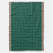 Couverture Henderson Famille Vert et Bleu Clan Tartan (devant Vertical)
