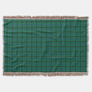 Couverture Henderson Famille Vert et Bleu Clan Tartan