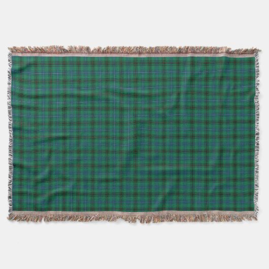 Couverture Henderson Famille Vert et Bleu Clan Tartan (Devant)