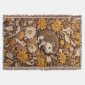 Couverture Hérisson Brown Floral William Morris Inspiré (Devant)