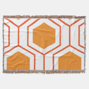 Couverture Hexagon abstract geometrical pattern en orange et
