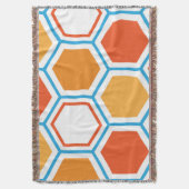 Couverture hexagone en orange, bleu et blanc (devant Vertical)
