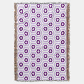 Couverture Hexagone pourpre de lavande géométrique et motif (devant Vertical)