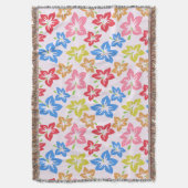 Couverture Hibiscus Coloré, Motif De Fleurs (devant Vertical)