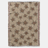 Couverture Hibiscus d'Uhane Honu Tortue hawaïenne Batik (devant Vertical)