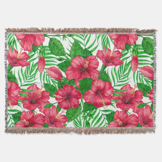Couverture Hibiscus et palmiers feuilles (Devant)