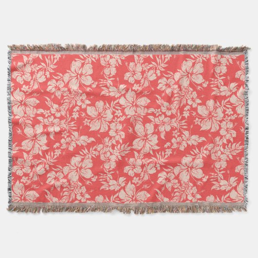 Couverture Hibiscus Pareau Hawaiian Floral Thon Blanket (Devant)