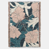 Couverture Hibiscus rose tropical, arrière - plan sombre (devant Vertical)