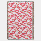 Couverture Hibiscus Rouge, Fleurs Rouges, Motif De Fleurs (devant Vertical)