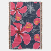 Couverture Hibiscus Tropical Fleurs été Design (devant Vertical)