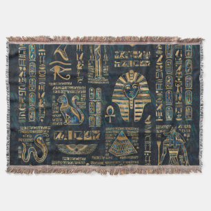 Couverture Hiéroglyphes et divinités égyptiens - ormeau et