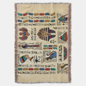 Couverture Hiéroglyphes et divinités égyptiens sur papyrus (devant Vertical)