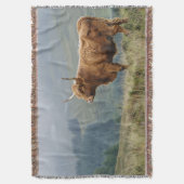 Couverture Highland Cow Misty Morning (devant Vertical)