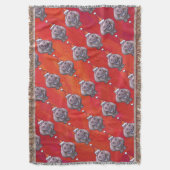 Couverture Hippo mignon à Santa Hat Motif en rouge (devant Vertical)