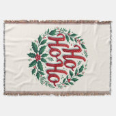 Couverture Ho Ho Ho Christmas Wreath Typography Design (Devant)