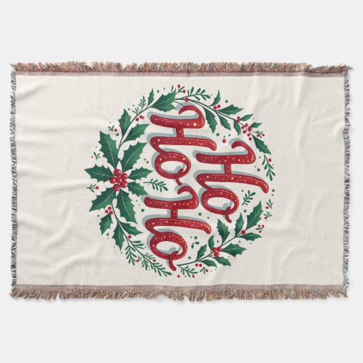 Couverture Ho Ho Ho Christmas Wreath Typography Design (Devant)