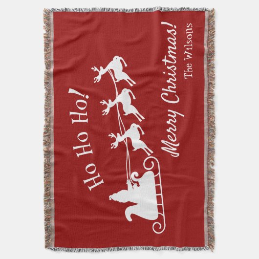 Couverture Ho Ho Ho Joyeux Noël avec Père Noël, Rouge (devant Vertical)