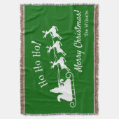 Couverture Ho Ho Ho Joyeux Noël avec Père Noël, Vert (devant Vertical)