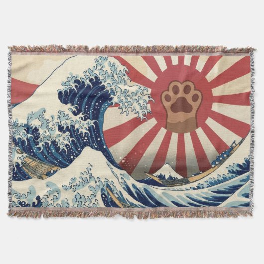 Couverture HOKUSAI "The Great Wave" & Rising Sun Flag & Cat (Devant)