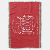 Couverture Holly Jolly Noël Holiday Nom de famille (devant Vertical)