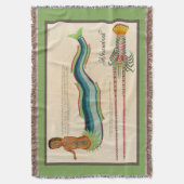 Couverture Homard de sirène sur mesure Décor côtier vert (devant Vertical)