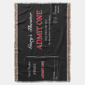 Couverture Home Movie Theater TV Room Ticket Blanket Throw (devant Vertical)