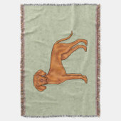 Couverture Hongrois Vizsla Pointeur Dessin Chien Dessin Vert (devant Vertical)