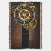 Couverture Horloge Steampunk avec des engrenages anciens (devant Vertical)