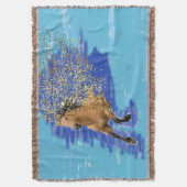 Couverture Horse in Motion Abstract Digital Art Throw Blanket (devant Vertical)