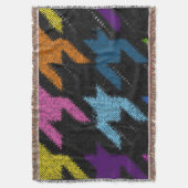 Couverture Houndstooth : imitation de toile brute. (devant Vertical)
