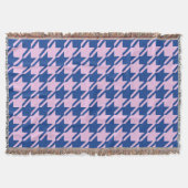 Couverture Houndstooth rose+Blue Big Motif (Devant)