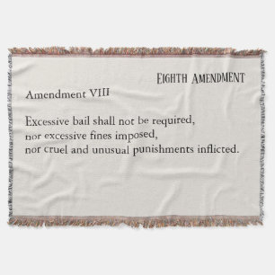 Couverture Huitième amendement Constitution Charte des droits