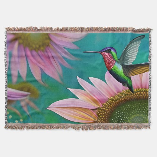 Couverture Hummingbird and Pink Sunflower (Devant)