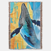 Couverture Humpback Whale Ocean Freedom Jump Design (devant Vertical)