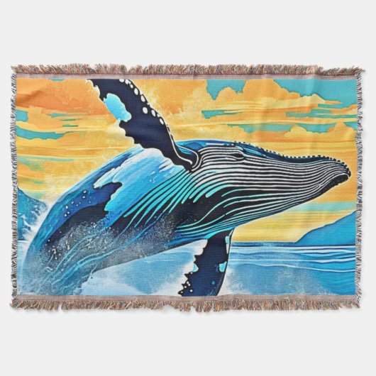 Couverture Humpback Whale Ocean Freedom Jump Design (Devant)