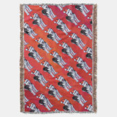 Couverture Husky à Santa Hat Sur Rouge (devant Vertical)