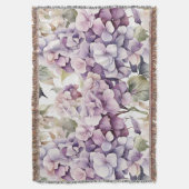 Couverture Hydrangeas aquarelle rose violet élégant (devant Vertical)