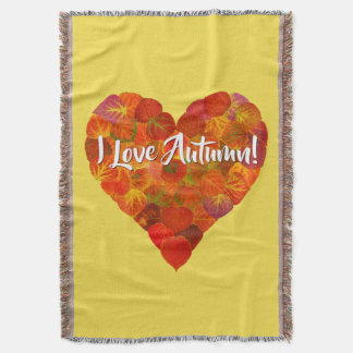 Couverture I Love Automne!—Rouge Aspen Leaf Heart 1