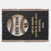 Couverture Idées Cadeaux De Nuit Personnalisables De Baseball (Devant)