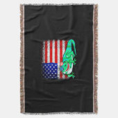 Couverture Iguana avec drapeau américain (devant Vertical)
