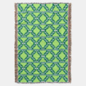 Couverture Ikat Aztec Motif - Forêt et chaux vert (devant Vertical)