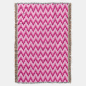 Couverture Ikat Chevron Stripes - Fuchsia et rose pâle (devant Vertical)