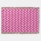 Couverture Ikat Chevron Stripes - Fuchsia et rose pâle (Devant)